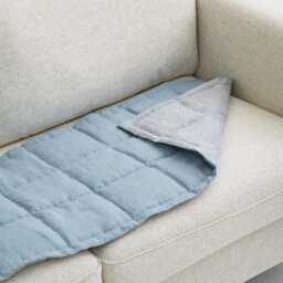 Quilted Sofa Seat Protector, Linen Couch Slipcover For Pets, Minimal Style Topper, Reversible Sectional Mat - thumbnail 3