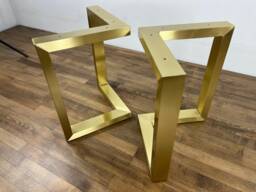 Brass Dining Table Legs - Set Of 2 , Solid Bracket 28