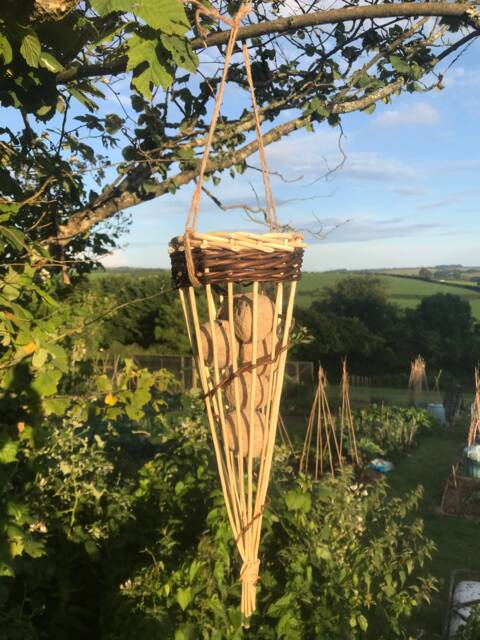 Willow Bird Feeder, Fat Balls Bird Food, Gardener Gift, Food. 9Th Anniversary, Wicker Anniversary, Wild Conservation - image 1