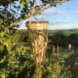 Willow Bird Feeder, Fat Balls Bird Food, Gardener Gift, Food. 9Th Anniversary, Wicker Anniversary, Wild Conservation - thumbnail 3