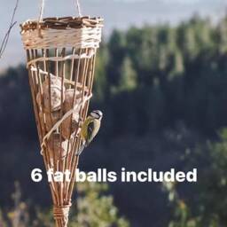 Willow Bird Feeder, Fat Balls Bird Food, Gardener Gift, Food. 9Th Anniversary, Wicker Anniversary, Wild Conservation - thumbnail 2