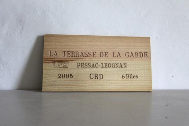 French Wine Crate Front, La Terrasse De La Garde, Wall Decor - image 1