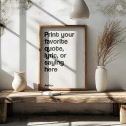 Custom Quote Print, Text Quote, Lyrics, Poster, Famous Prints, Fast Shipping - thumbnail 2
