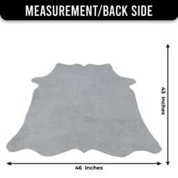 Black & White Cowhide Rug Natural Hair-On Leather - 43x46 Inches - thumbnail 3
