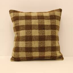 Kilim Pillow Cover 14x14 Turkish Textile Cushion Hand Made Decorative Home Design Throw Case Sofa Boho Covers 4Obf-21 - thumbnail 1