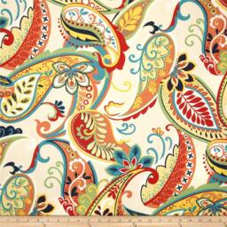 "One Covington Whimsy Paisley Multi Or Mardi Gras Fabric Pillow Cover Designer Decorative Throw 16x16"" 18x18 20x20 22x22" - thumbnail 3