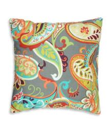 "One Covington Whimsy Paisley Multi Or Mardi Gras Fabric Pillow Cover Designer Decorative Throw 16x16"" 18x18 20x20 22x22" - thumbnail 1