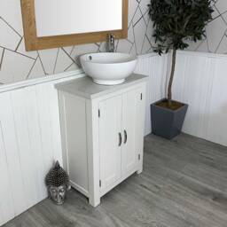 Bathroom Vanity Unit Painted White - Quartz Top Ceramic Basin Choice 310Pwqcbc - thumbnail 2