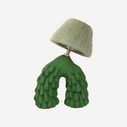 Handmade Green Ceramic Lamp Unique Designer Lighting