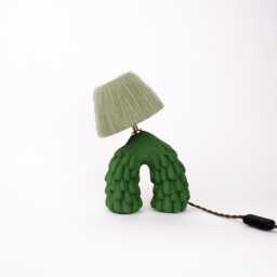 Handmade Green Ceramic Lamp Unique Designer Lighting - thumbnail 2