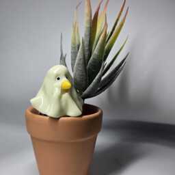 Halloween Polymer Clay Seagull Plant Pot Pet Beach Home Decor - thumbnail 3