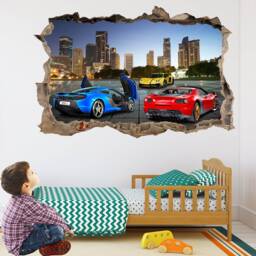 Supercar Sports Car Wall Sticker Mural Decal Poster Print Art Kids Bedroom Home Decor Dt4 - thumbnail 2