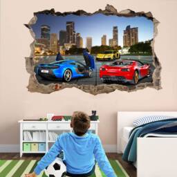 Supercar Sports Car Wall Sticker Mural Decal Poster Print Art Kids Bedroom Home Decor Dt4 - thumbnail 1
