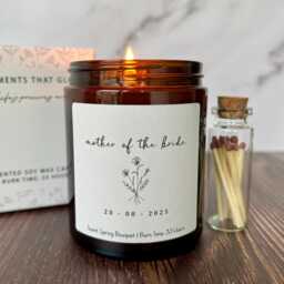 Personalised Mother Of The Bride Wedding Candle, Groom Grooms Gift - thumbnail 3