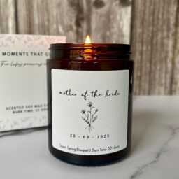 Personalised Mother Of The Bride Wedding Candle, Groom Grooms Gift - thumbnail 1