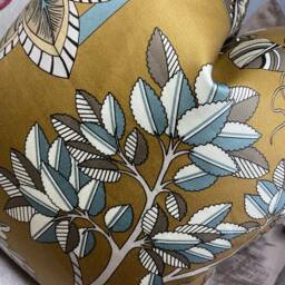 Absolutely Stunning Decorative Cushion Cover Pillow Designer - Double Sided Steen Cotton Fabric Gold Bronze - thumbnail 3