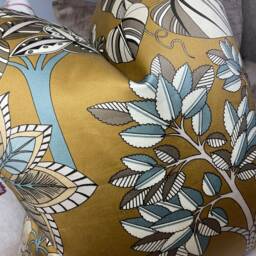 Absolutely Stunning Decorative Cushion Cover Pillow Designer - Double Sided Steen Cotton Fabric Gold Bronze - thumbnail 4