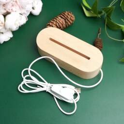 Personalized Woodland Animals Night Light Baby Nursery Decor - thumbnail 4