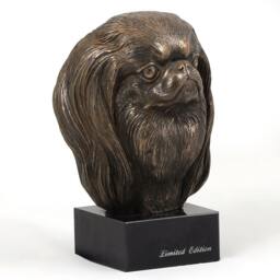 Japanese Chin, Dog Marble Statue, Limited Edition, Artdog. Made Of Cold Cast Bronze. Solid, Perfect Gift. Limited Edition