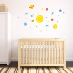 Solar System Wall Decals Plastic-Free Nursery Decor - thumbnail 2
