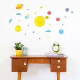 Solar System Wall Decals Plastic-Free Nursery Decor - thumbnail 3