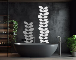 Sale Leaves Wall Decal, Mid Century Decor, Retro - thumbnail 1