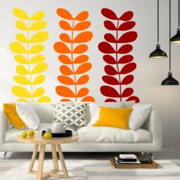 Sale Leaves Wall Decal, Mid Century Decor, Retro - thumbnail 3
