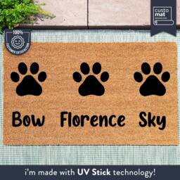 Pet Name Doormat - Dog Lover Gift Decor Personalized Door Mat Custom New Home - thumbnail 1