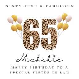 Personalised Sister in Law 65Th Birthday Candle Gift Card Gifts B - thumbnail 4