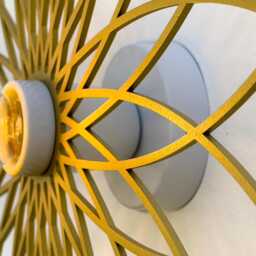 Shadow Lamp Wall - Flower Wooden Lampshade Ceiling Light - thumbnail 3