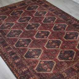 Traditional Rug 6x9, Afghan 5x8, Claret Red Turkish 7x10, Oriental Rug, Authentic Boho Tribal New Washable Carpet - Free Shipping - thumbnail 3