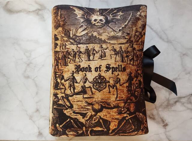 Spell Book Pillow Gothic Velvet Of Spells - image 1