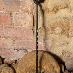 Ammonite Fire Poker, Tool For Fireplace Or Woodburner, Hearth Tools, Set With Fossil Theme, Blacksmith Made - thumbnail 3