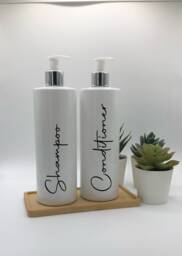 Personalised White Tubular Soap Dispenser Bottle With White/Silver Pump 250Ml & 500Ml - thumbnail 1