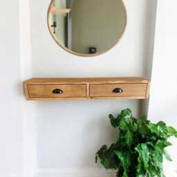 Narrow Console Table With Drawers - Industrial Style Tall Hallway - thumbnail 4