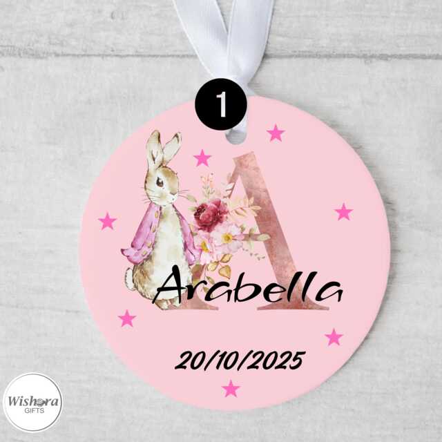 Personalised Ceramic Ornament For Kids, Custom Name Keepsake, Nursery Decoration, Birthday Gift, Baby Kids Room Decor - image 1