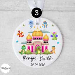 Personalised Ceramic Ornament For Kids, Custom Name Keepsake, Nursery Decoration, Birthday Gift, Baby Kids Room Decor - thumbnail 3