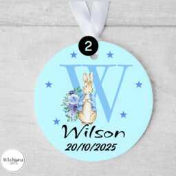 Personalised Ceramic Ornament For Kids, Custom Name Keepsake, Nursery Decoration, Birthday Gift, Baby Kids Room Decor - thumbnail 2