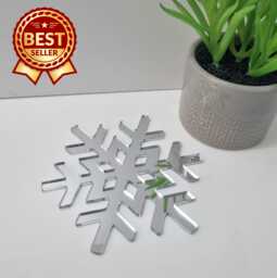 Snowflake Acrylic Mirror Wall Art - Many Size & Colour Options - Bespoke Items Made