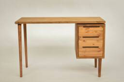 Office Executive Desk, Solid Wood Handmade Desk in The UK Scandi Style With Danish Wooden Tapered Legs, Colour Choices Harvey
