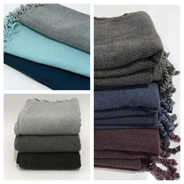 Set Of 6 Turkish Towel, Stone Washed Peshtemal Towel Set, Hammam Peshtemal, Beach Bath Sheet, Mother's Day - image 1