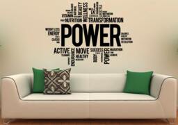 Fitness Motivation Wall Decal Vinyl Stickers Sport Gym Words Interior Home Design Art Murals Graphics Decor - 10F01W - thumbnail 1