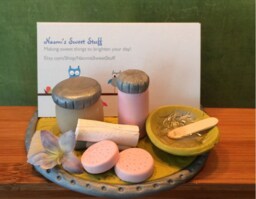 Polymer Clay Business Card Holder For Spa, Holder, Towels, Massage Oil, Spa Therapy, Esthetician, Skin Care, Facials, Beauty