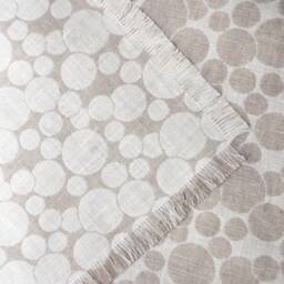 Linen Blend Throw Blanket - Chamomile Pattern, Stone Washed - thumbnail 4