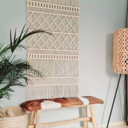 Macrame Wall Hanging Cotton Natural Handmade Art Timeless Decor Tasteful Home - thumbnail 2