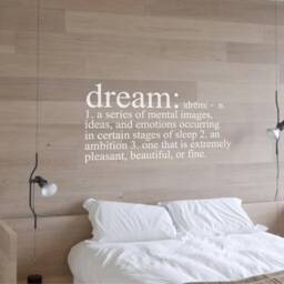Dream Definition Wall Sticker, Dream Decal, Quote Art, Bedroom Stickers, Art - thumbnail 3