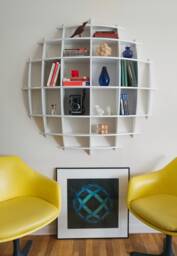 Floating Wall Shelf, Round, Sphere, Shelving Unit