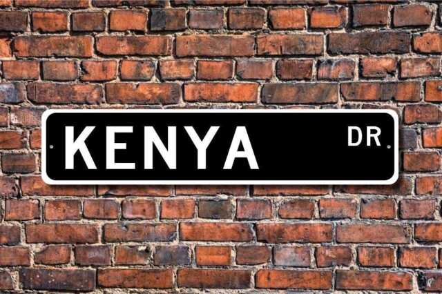 Kenya Sign, Gift, Souvenir Keepsake, Wall Decor, Custom Street Quality Metal Sign - image 1