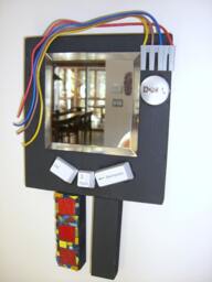 Barbie - Mirror & Figure With Recycled Computer Parts Glass Tiles, Nerd Gift, Tech Savvy Geek