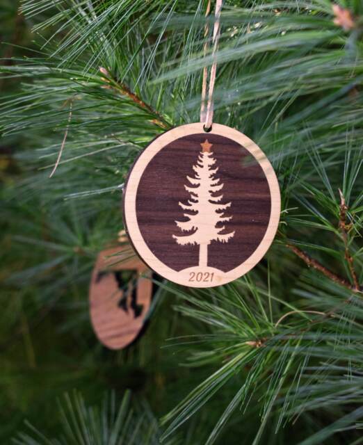 Handmade Wooden Christmas Tree Ornament Laser Cut Holiday Decor
